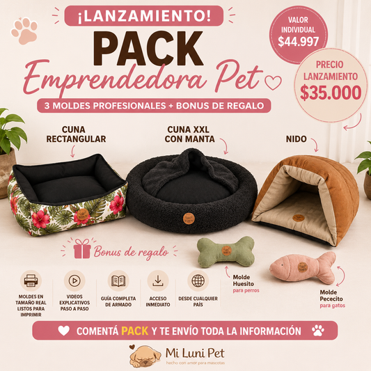 Pack Moldes Emprendedora Pet