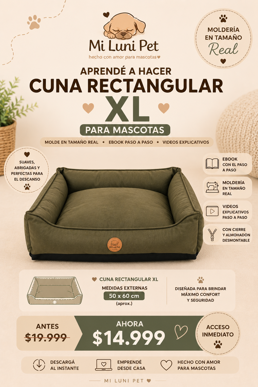 Cuna Rectangular XL