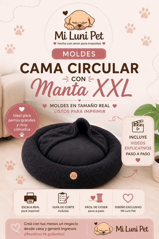 Molde Cuna Circular Con Manta XXL