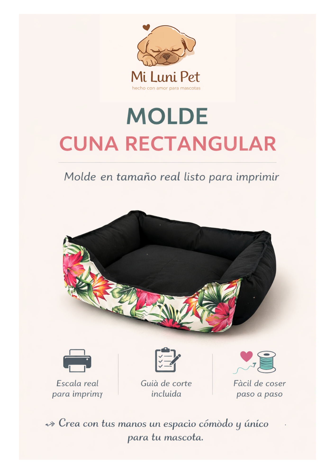 EBOOK DE CUNA RECTANGULAR CON MOLDES LISTOS PARA IMPRIMIR